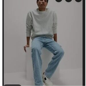 Marks & Spencer Straight Fit Vintage Wash Jeans - Size: 32 x 33